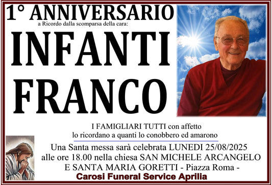 1 ANNIVERSARIO INFANTI FRANCO