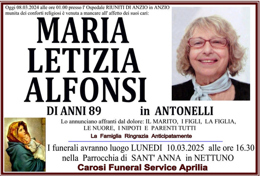 MARIA LETIZIA ALFONSI