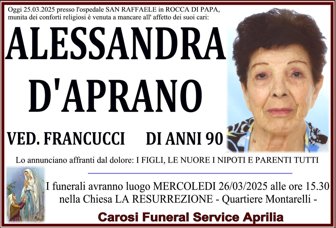 ALESSANDRA D'APRANO
