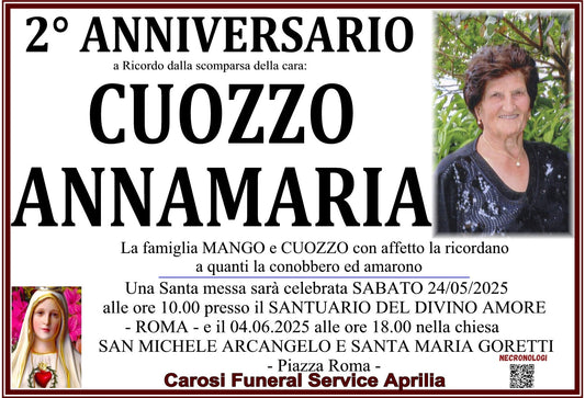 2 ANNIVERSARIO CUOZZO ANNAMARIA