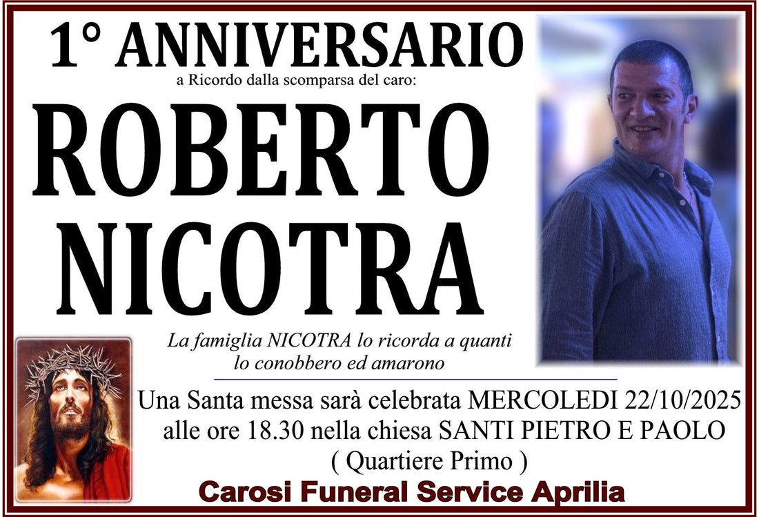 1’ ANNIVERSARIO ROBERTO NICOTRA
