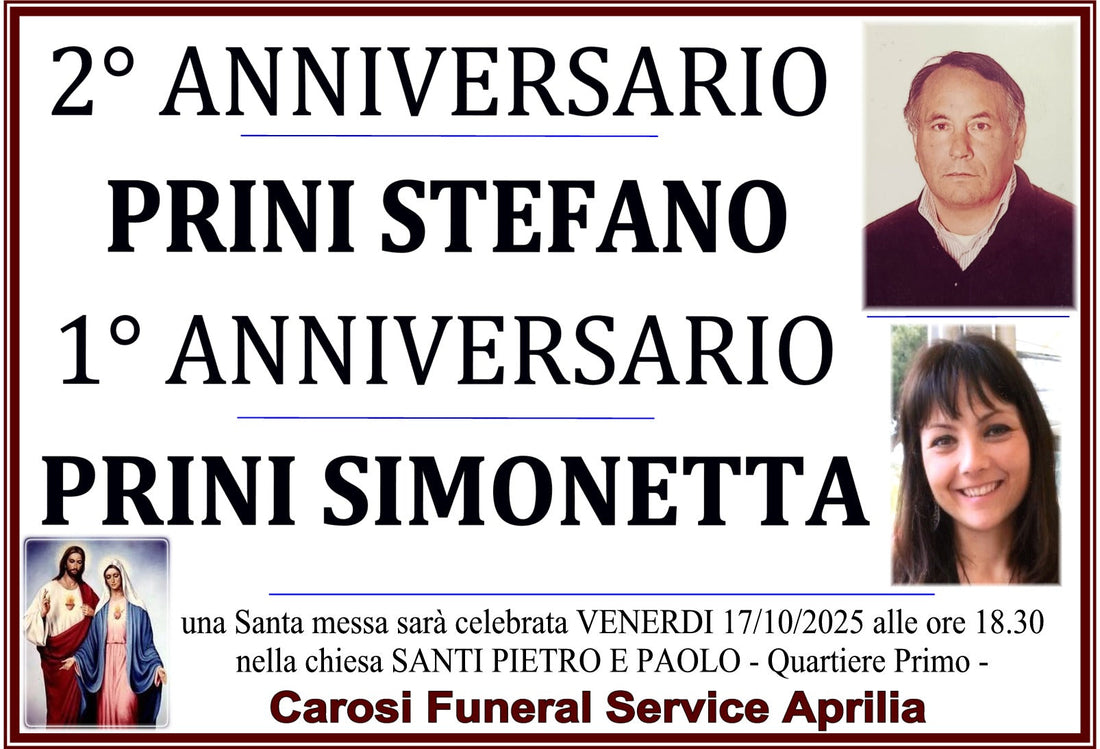 ANNIVERSARIO PRINI