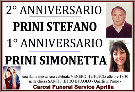 ANNIVERSARIO PRINI