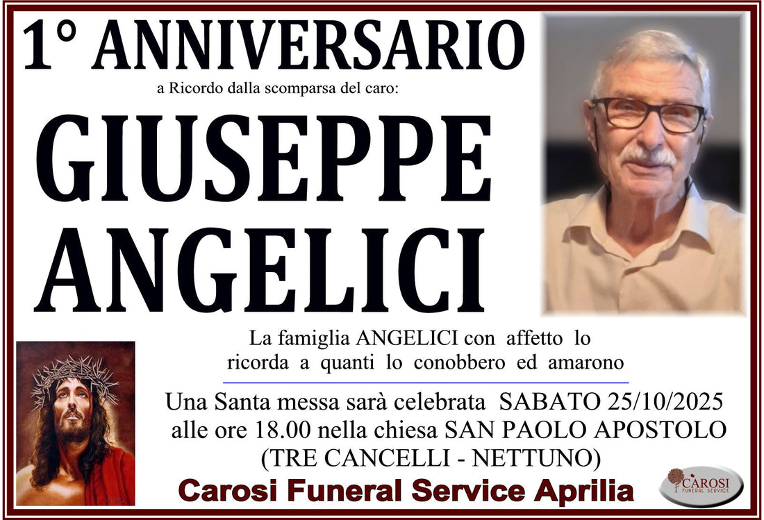1° ANNIVERSARIO GIUSEPPE ANGELICI