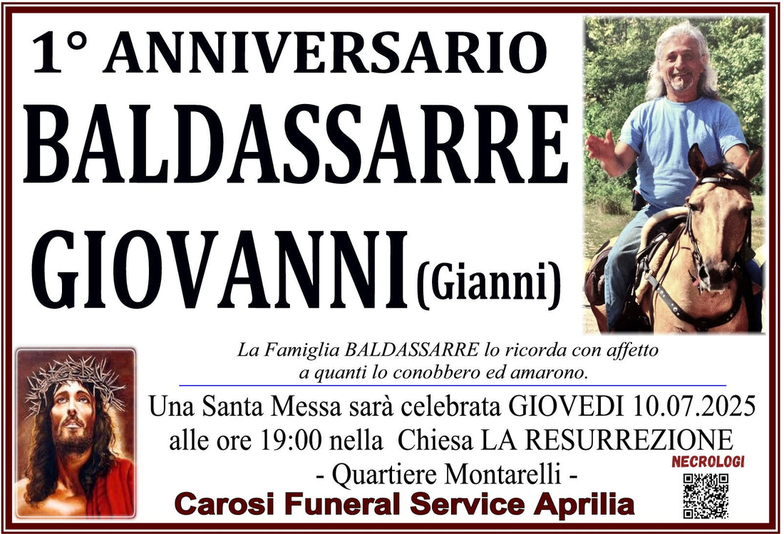 1 ANNIVERSARIO BALDASSARRE GIOVANNI