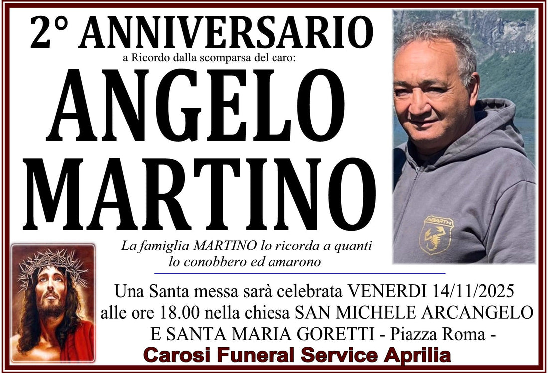 2 ANNIVERSARIO ANGELO MARTINO