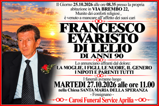DI LELIO FRANCESCO EVARISTO