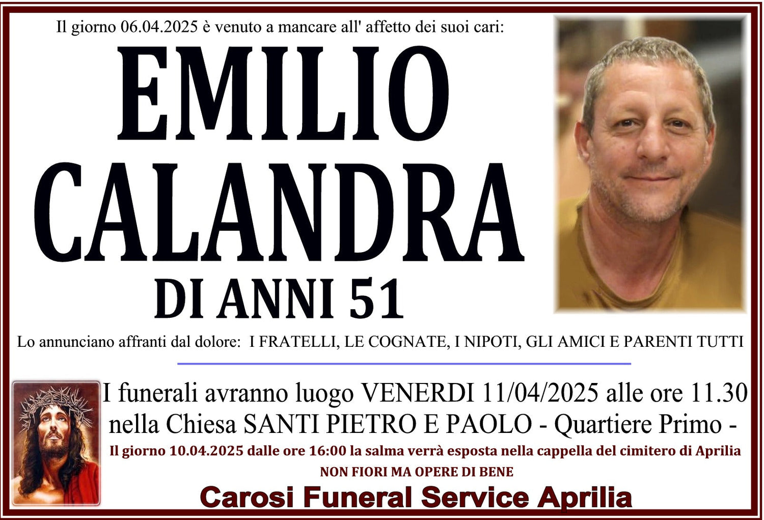 NECROLOGI – Carosi Funeral Service