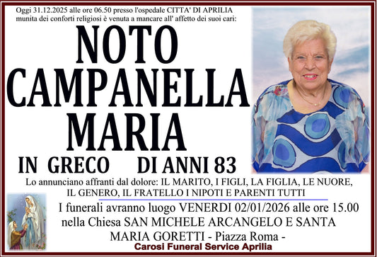 NOTO CAMPANELLA MARIA