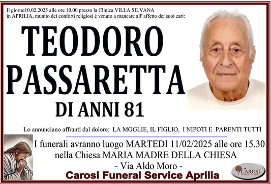 TEODORO PASSARETTA